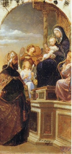 La Vergine in trono con il Bambino e sant'Agostino