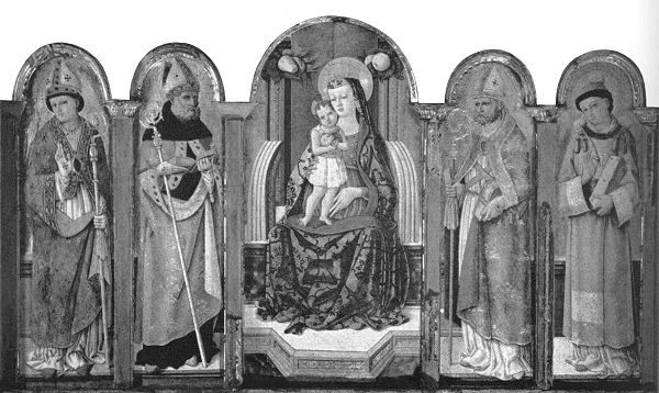 Polittico con Madonna fra Stefano, Agostino, Emidio e Mauro