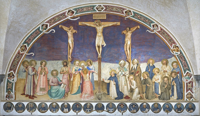 La Crocifissione con Agostino e santi del Beato Angelico