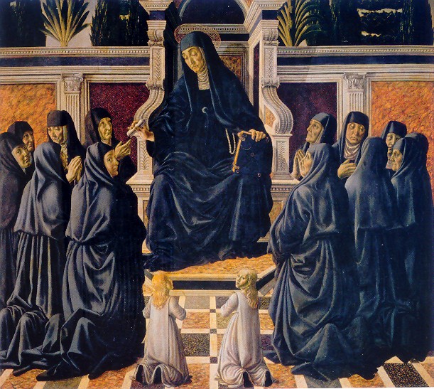 Monica con le suore agostiniane di Francesco Botticini in Santo Spirito a Firenze, Cappella Bini