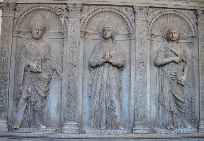 Trittico con sant'Agostino, la Vergine e Santa Caterina d'Alessandria