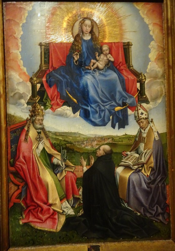 Vergine in gloria fra san Pietro e sant'Agostino di Robert Campin