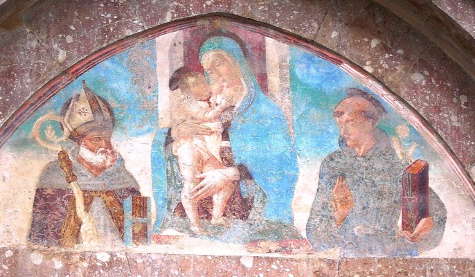 La Vergine con il Bambino, Agostino vescovo e Nicola da Tolentino
