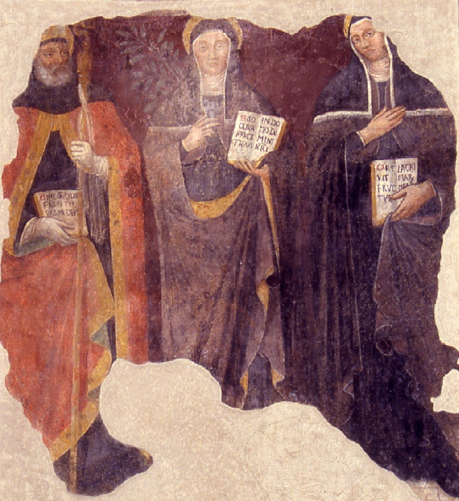 Santa Oliva tra i santi Agostino e Monica nel monastero di Cori