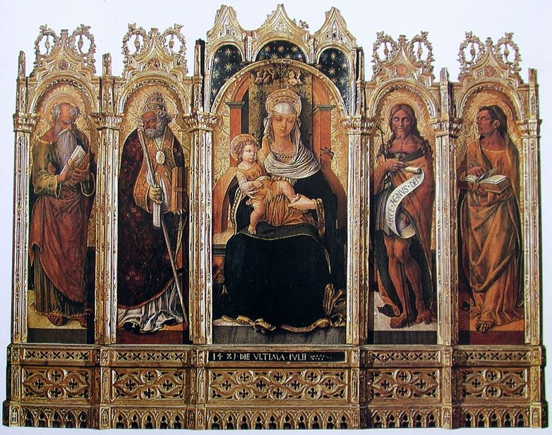 Madonna con Bambino, San Girolamo, Sant'Agostino, San Giovanni Battista e San Giovanni Evangelista