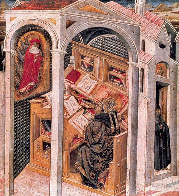 Gerolamo appare ad Agostino, dipinto di Giovanni di Paolo