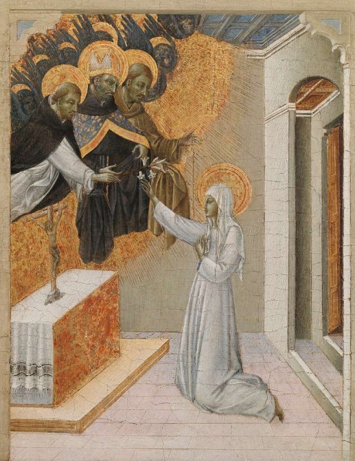 Santa Caterina da Siena riceve l'abito domenicano