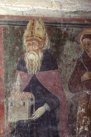 Sant'Agostino con in mano la chiesa