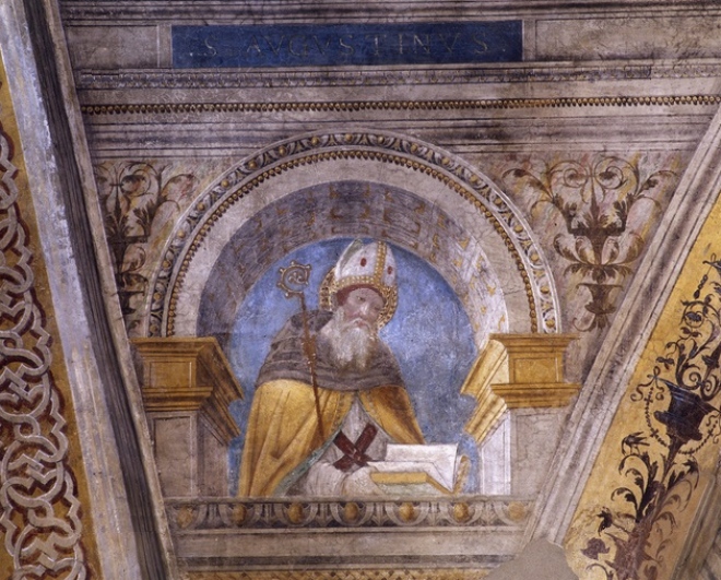 Sant'Agostino vescovo di Vincenzo Foppa a Breno