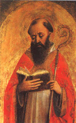 Sant'Agostino vescovo di Vincenzo Foppa, a Milano al Castello Sforzesco