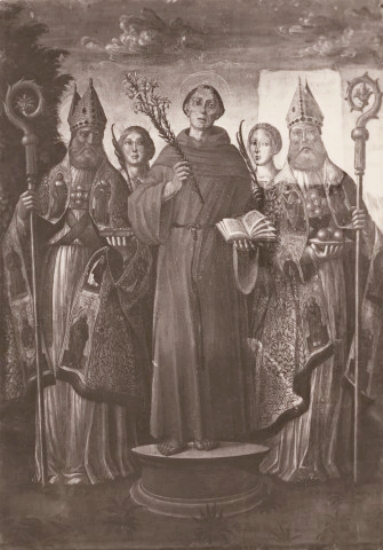 Sant'Antonio da Padova tra sant'Agostino, san Nicola di Bari, santa Caterina d'Alessandria e santa martire