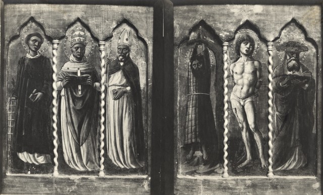 San Lorenzo, Gregorio e sant'Agostino, San Vittorino, Sebastiano e san Girolamo