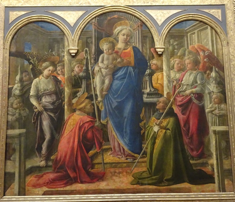 Pala Barbadori: la Vergine e il Bambino con i santi Frediano ed Agostino