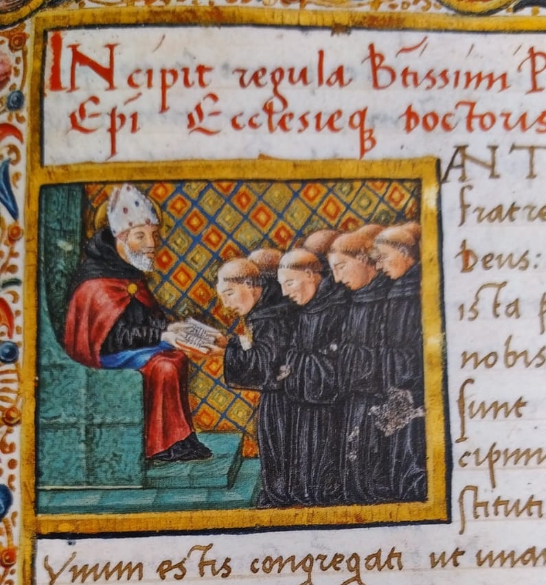 Sant'Agostino consegna la regola ai monaci eremitani