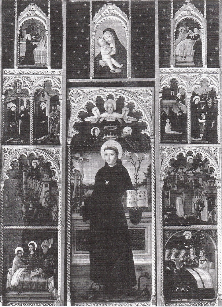 Triplice incoronazione di san Nicola da Tolentino con Agostino, la Vergine e Iddio Padre