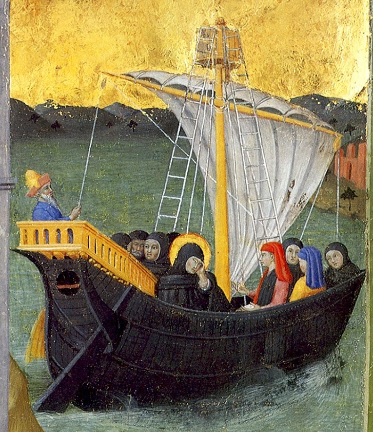 Partenza di Agostino da Ostia per l'Africa