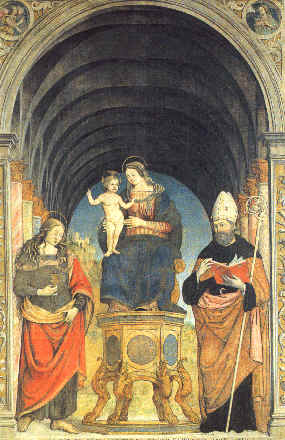 Madonna in trono con i santi Agostino e Maddalena
