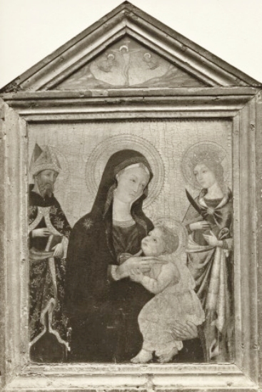 Madonna con Bambino, sant'Agostino, santa Caterina d'Alessandria e il Cristo crocifisso