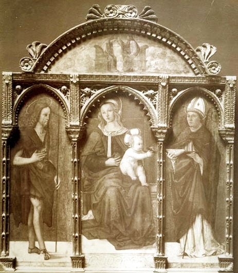 La Beata Vergine e i santi Giovanni ed Agostino