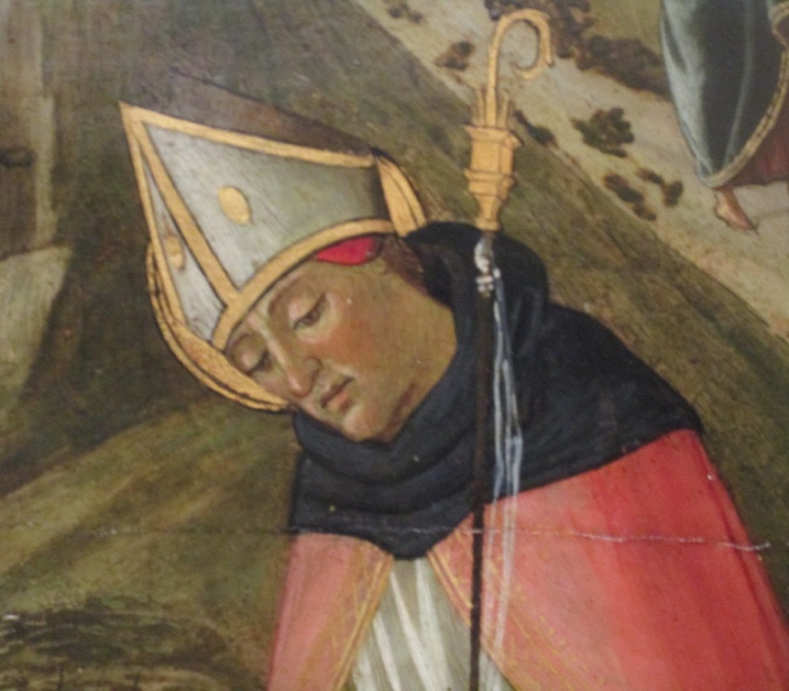 Particolare del volto di Sant'Agostino