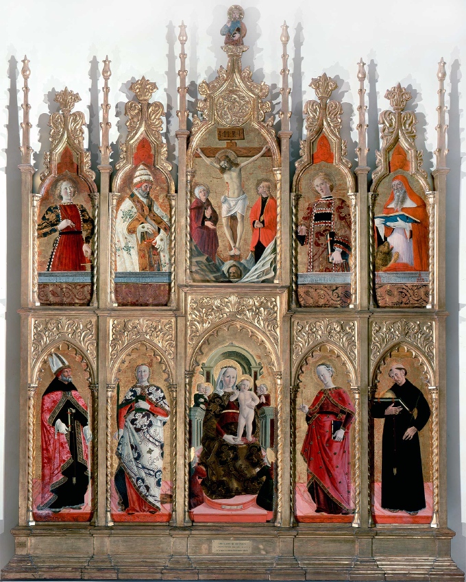 Madonna in trono con Agostino e santi