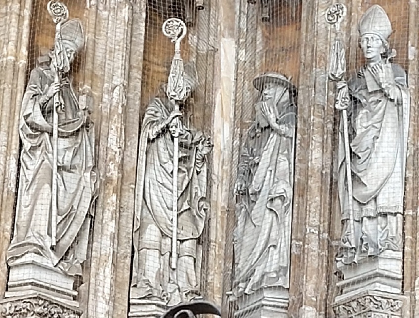 Agostino e i Dottori della Chiesa nel portico del Duomo di Ulm
