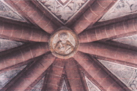 Immagine di Agostino al centro della volta della cappella di ponente
