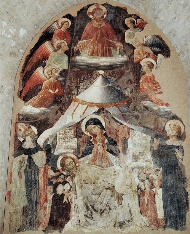 Madonna del voto con Agostino e Nicola da Tolentino