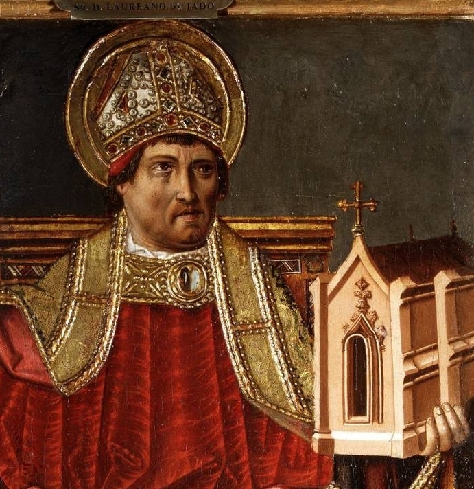 Agostino vescovo e Dottore della Chiesa: particolare del volto