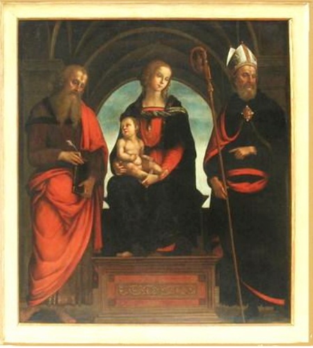 Madonna in trono con Bambino e i Santi Giovanni Evangelista e Agostino