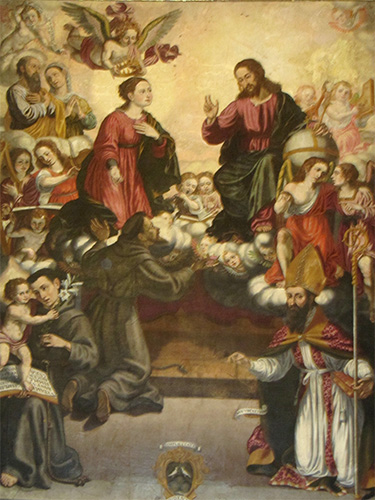 Incoronazione della Vergine con i Santi Francesco, Antonio e Agostino