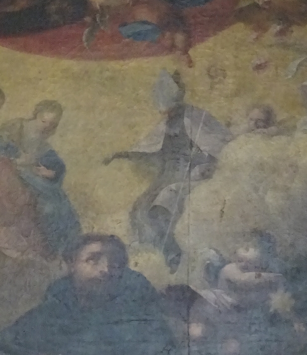 Particolare di Agostino, la Vergine e san Nicola da Tolentino