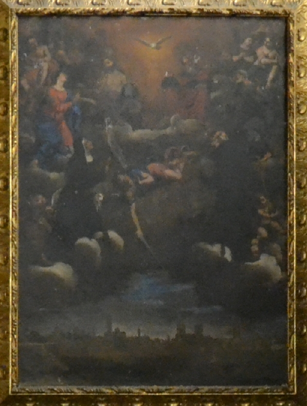 La Vergine, san Giuseppe, Agostino e Monica pregano la Trinit perch protegga Ferrara dal terremoto