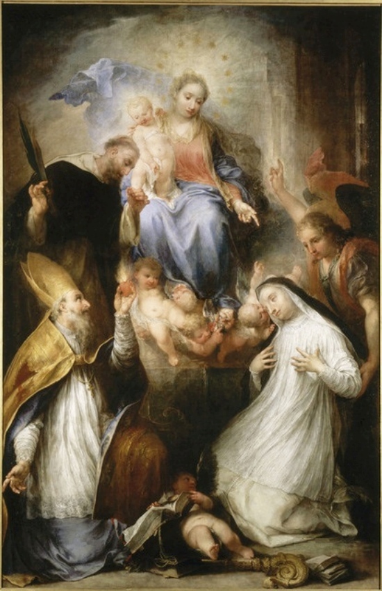 La Vergine col Bambino, San Pietro Martire, Sant'Agostino e Santa Caterina da Siena