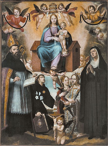 Vergine in trono con i santi Agostino, Monica e Nicola da Tolentino