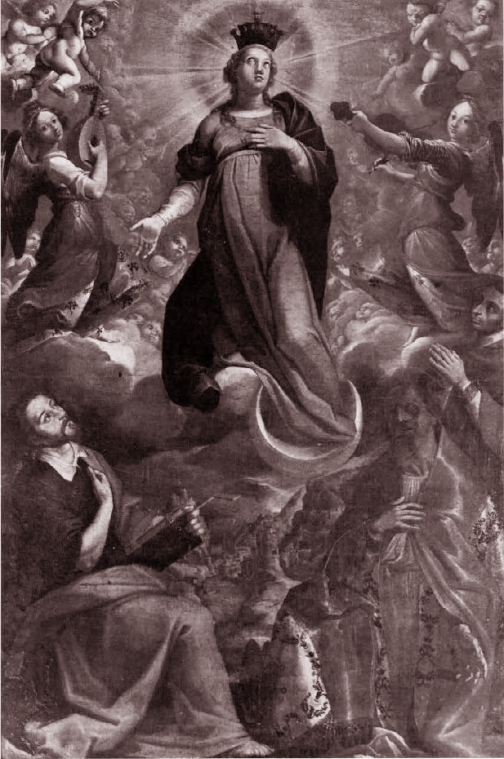 Agostino e l'Immacolata Concezione con i santi Giovanni e Carlo Borromeo