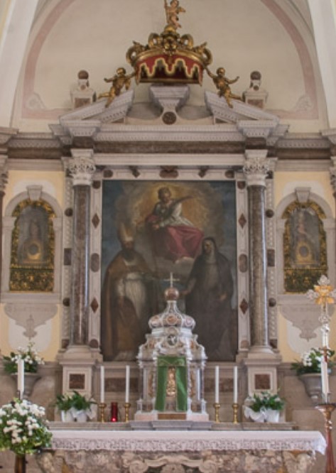 Santa Giustina con i santi Agostino e Monica