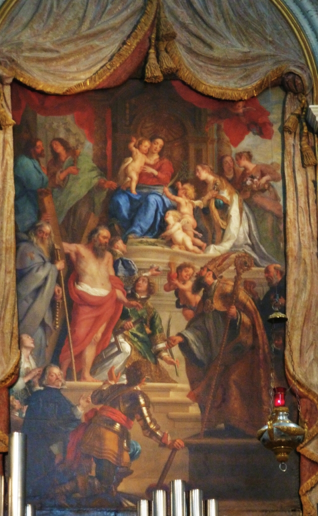 La Vergine, Agostino e santi