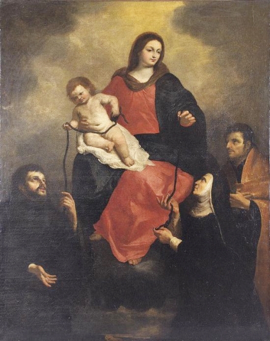 La Madonna della Cintura con Agostino Monica e un monaco francescano