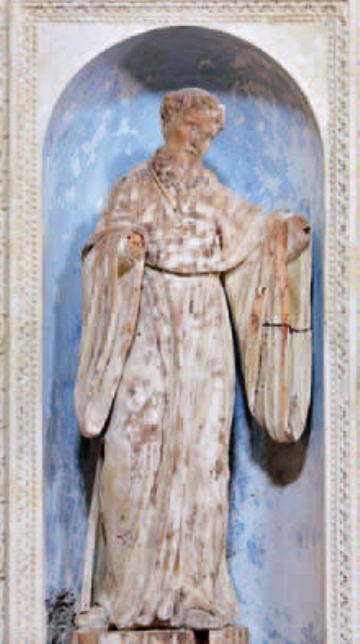 Sant'Agostino, statua nella chiesa di sant'Agostino a Fano