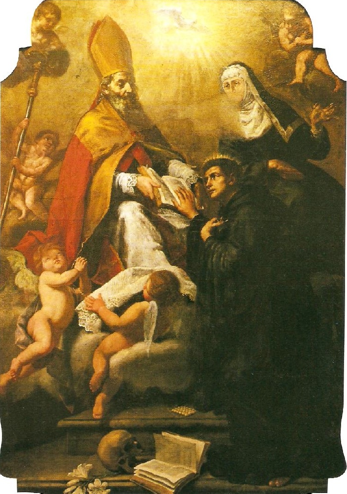 San Nicola da Tolentino riceve la regola da Sant'Agostino 