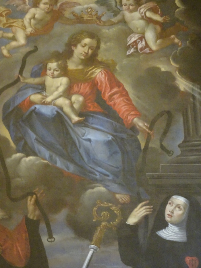 Madonna della Cintura con Agostino e Chiara da Montefalco: particolare della Madonna