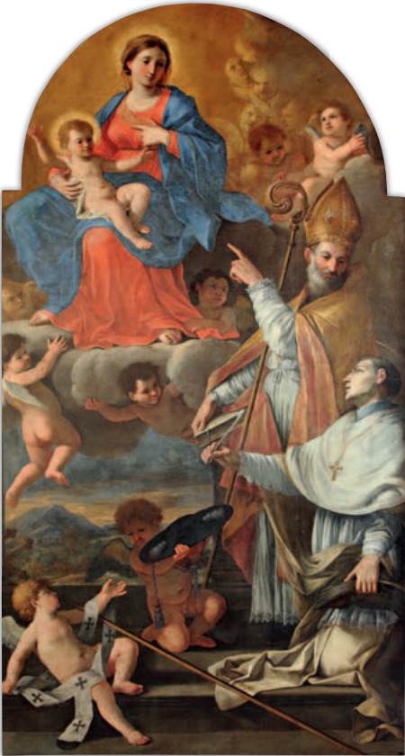 Madonna con Bambino, Sant'Agostino e santo a fano