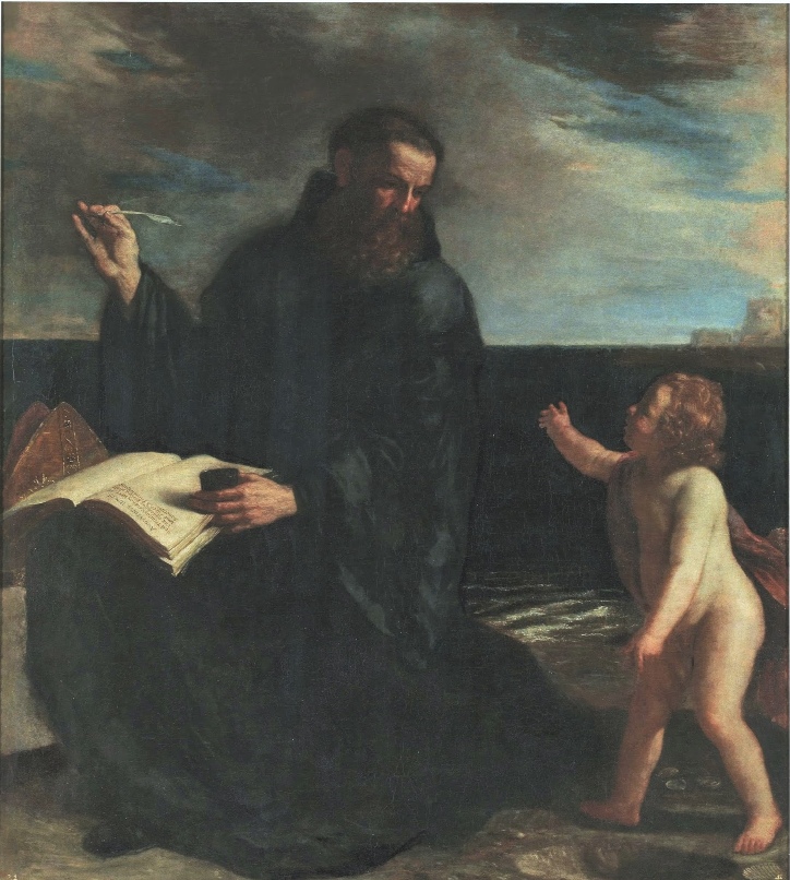 Sant'Agostino e il bambino sulla spiaggia al Prado a Madrid