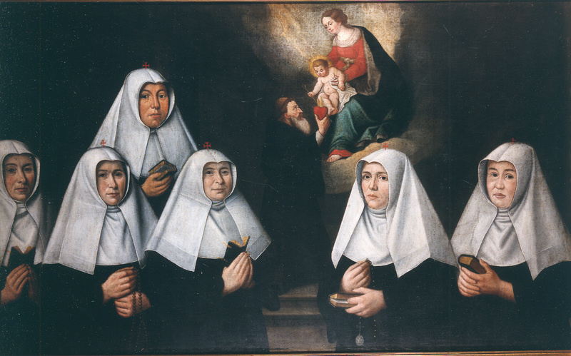 Madonna appare ad Agostino e sei suore agostiniane