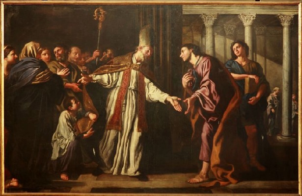 Agostino incontra a Milano il vescovo Ambrogio