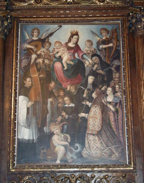 Madonna della Cintura con i santi Agostino, Monica, angeli e donatori di Giovanni Battista Manna