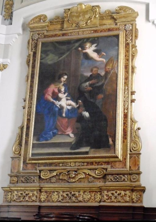 La vergine con il Bambino e i santi Agostino, Domenico e Monica