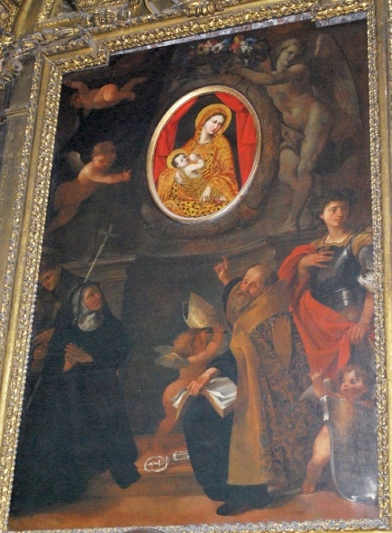 Sant'Agostino e Monica in adorazione della Vergine Maria