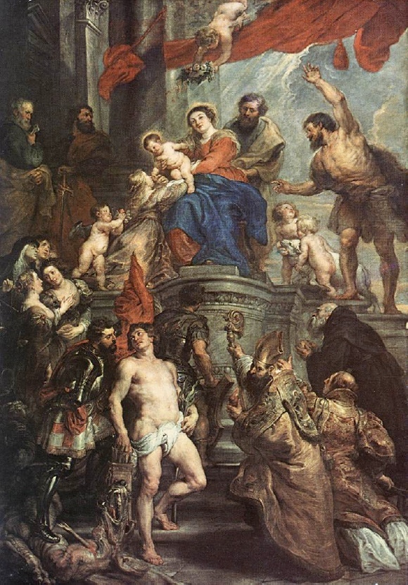 Sposalizio mistico di santa Caterina di Peter Paul Rubens ad Anversa